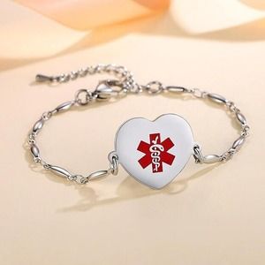 LinnaLove Medical alert Bracelets for women Adjustable Handmade Cord Diabetes br